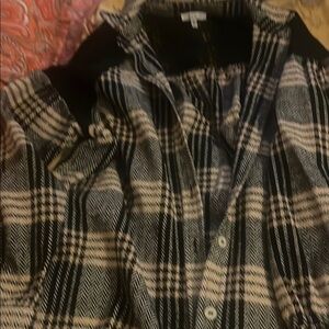 Black and White Plaid Shirt